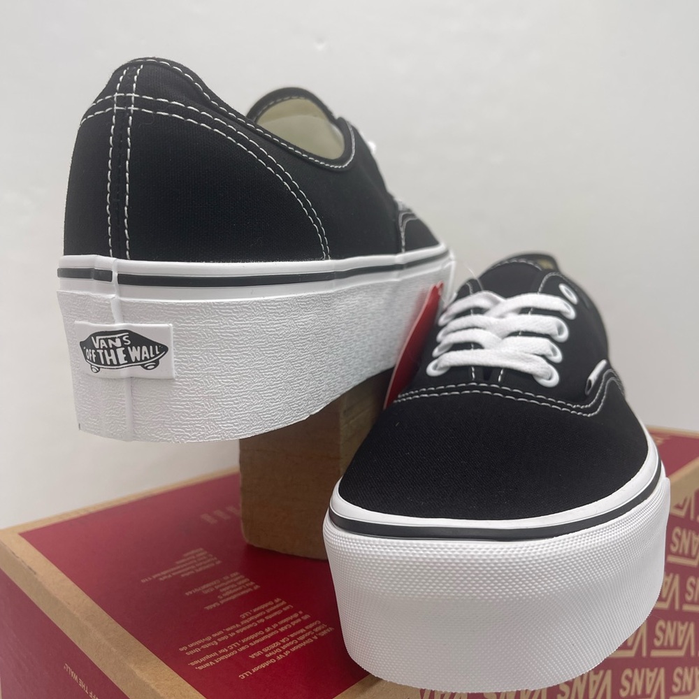 Vans WMNS Authentic Stac
Canvas Black/True White Platform Sneakers 
VN0A5KXXBMX - Picture 8 of 16